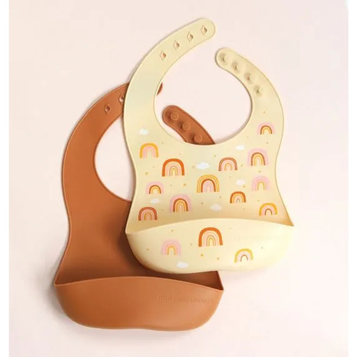 A Little Lovely Company Silicone Bib Set of 2 Rainbows