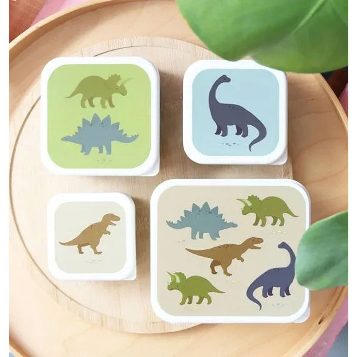 A Little Lovely Company Lunch and Snack Box Set Dinosaurs