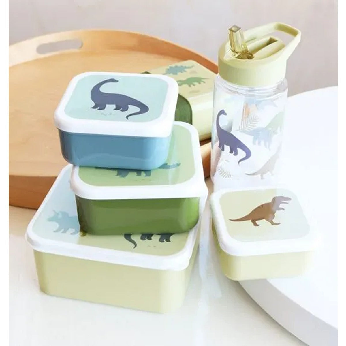 A Little Lovely Company Lunch and Snack Box Set Dinosaurs