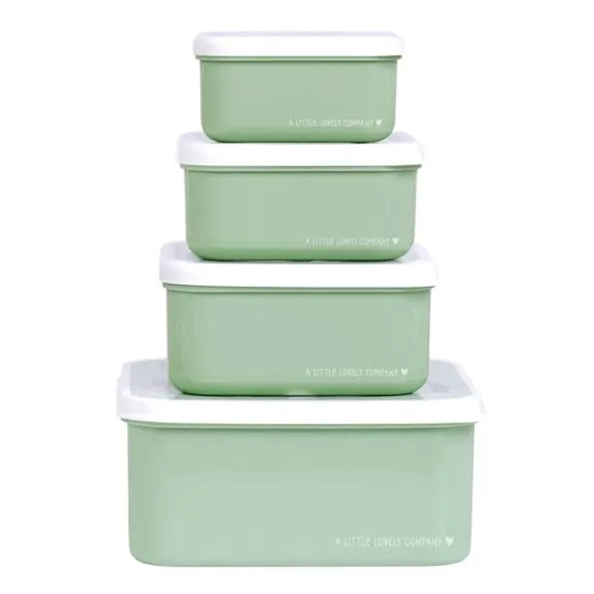 A Little Lovely Company Lunch and Snack Box Set Forest Friends - Sage