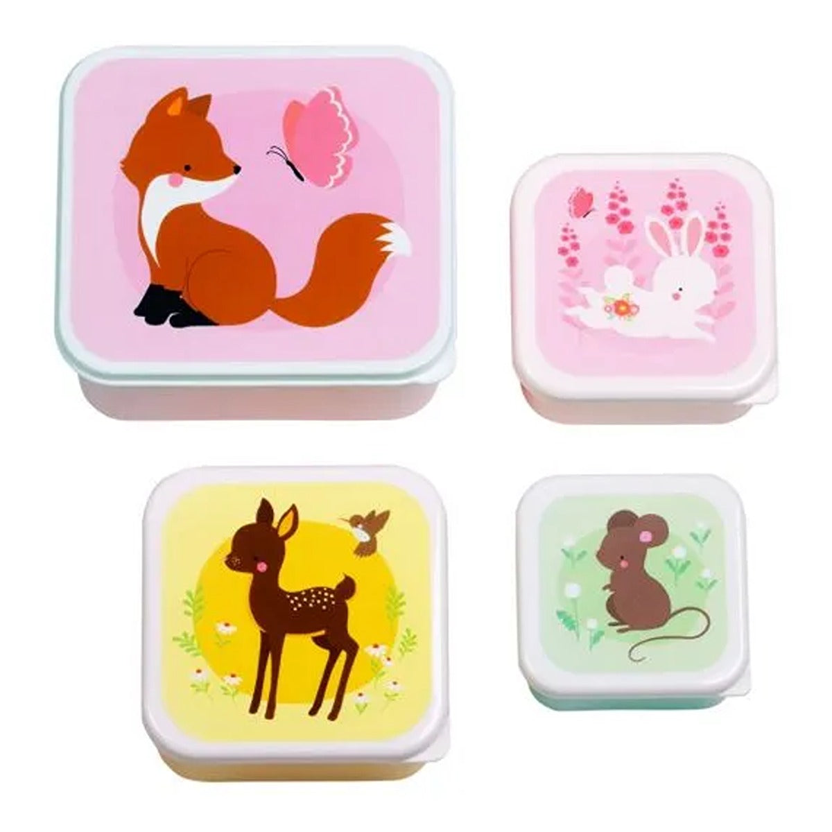 A Little Lovely Company Lunch & Snack Box Set - Forest Friends