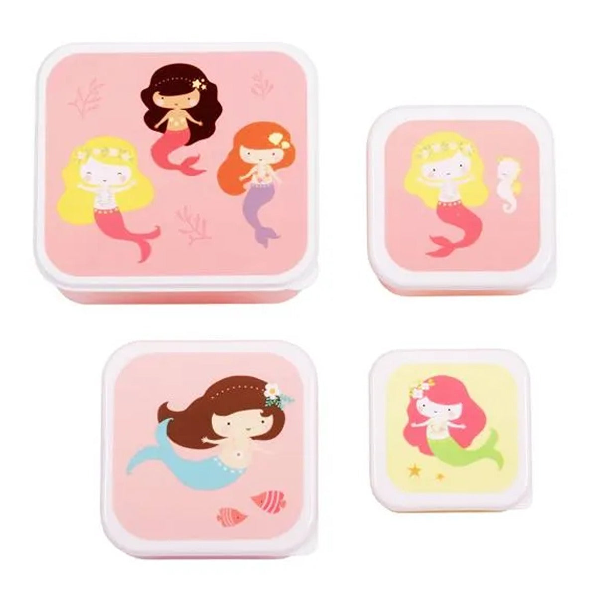 A Little Lovely Company Lunch & snack box set: Mermaids