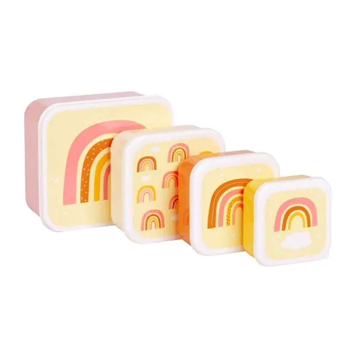 A Little Lovely Company Lunch and Snack Box Set Rainbows