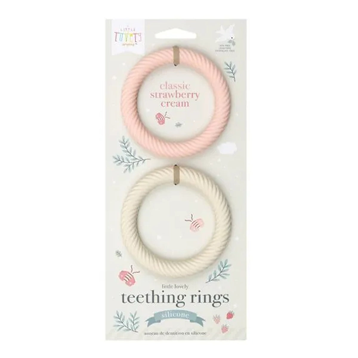 A Little Lovely Company Silicone Teether Classic Strawberry Cream