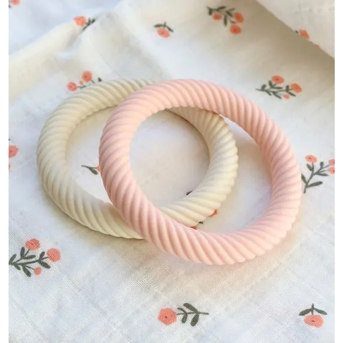 A Little Lovely Company Silicone Teether Classic Strawberry Cream