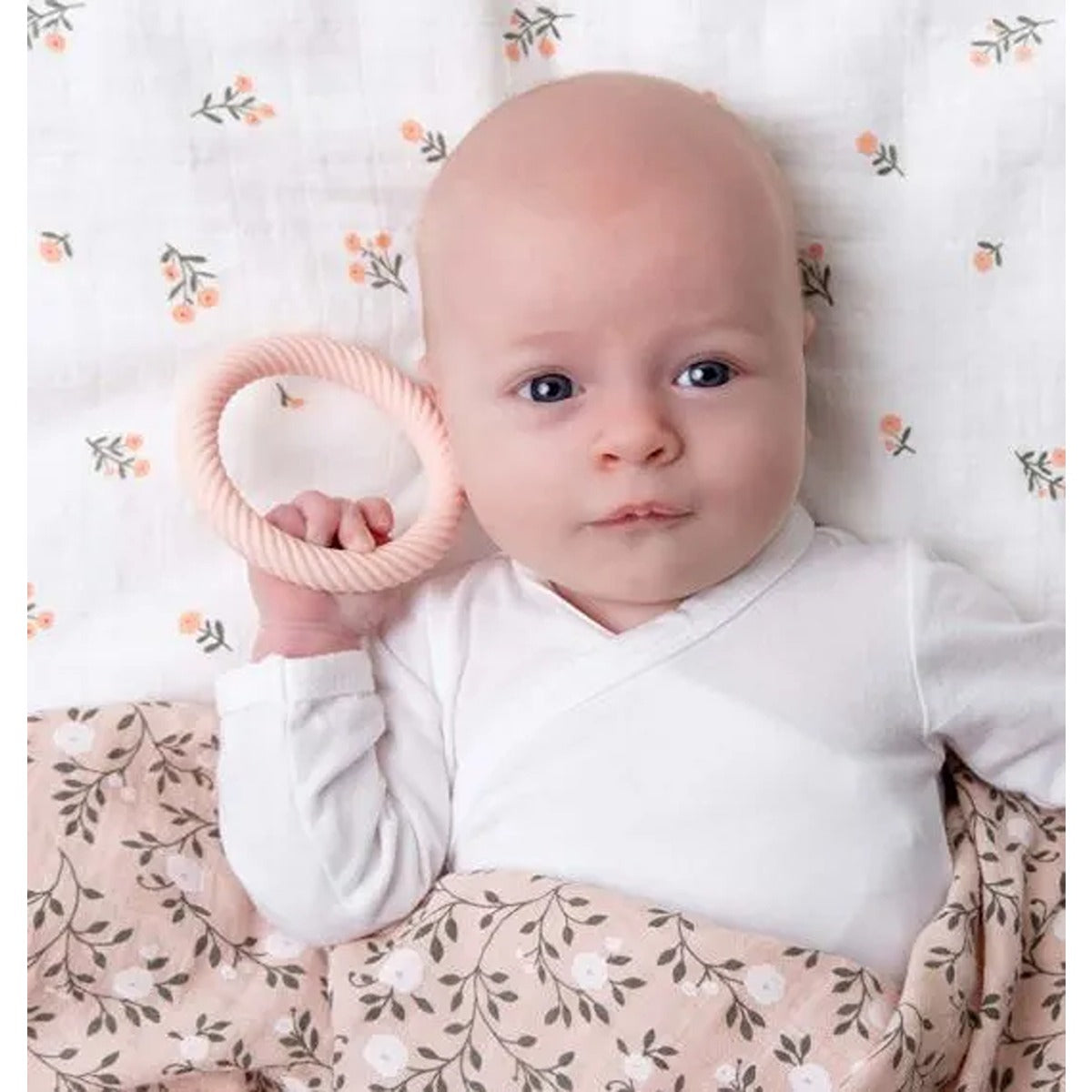 A Little Lovely Company Silicone Teether Classic Strawberry Cream