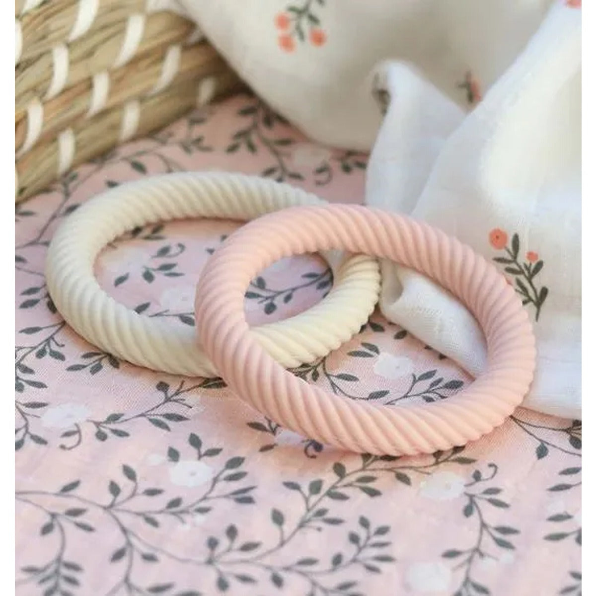 A Little Lovely Company Silicone Teether Classic Strawberry Cream