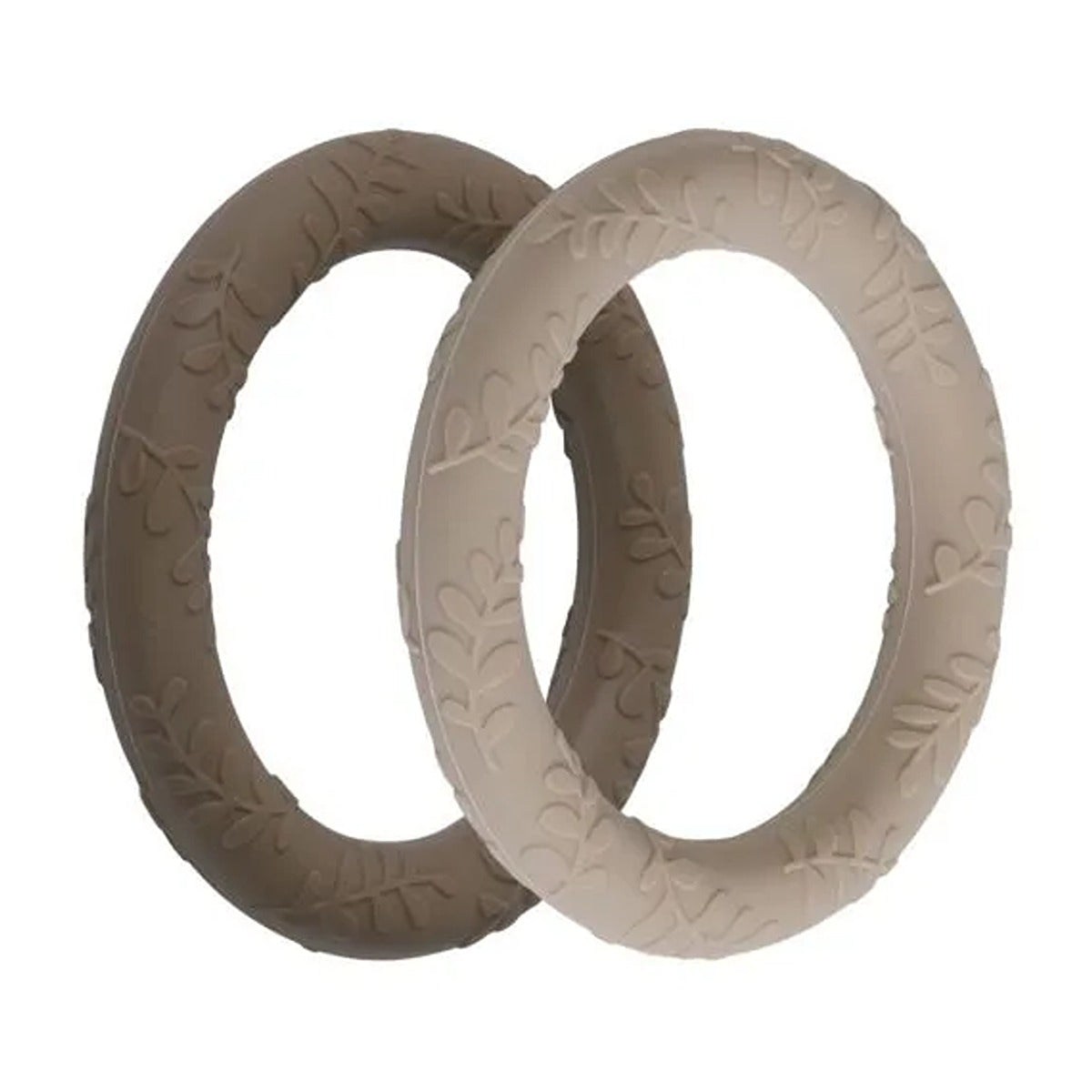 A Little Lovely Company Silicone Teether Leaves Taupe