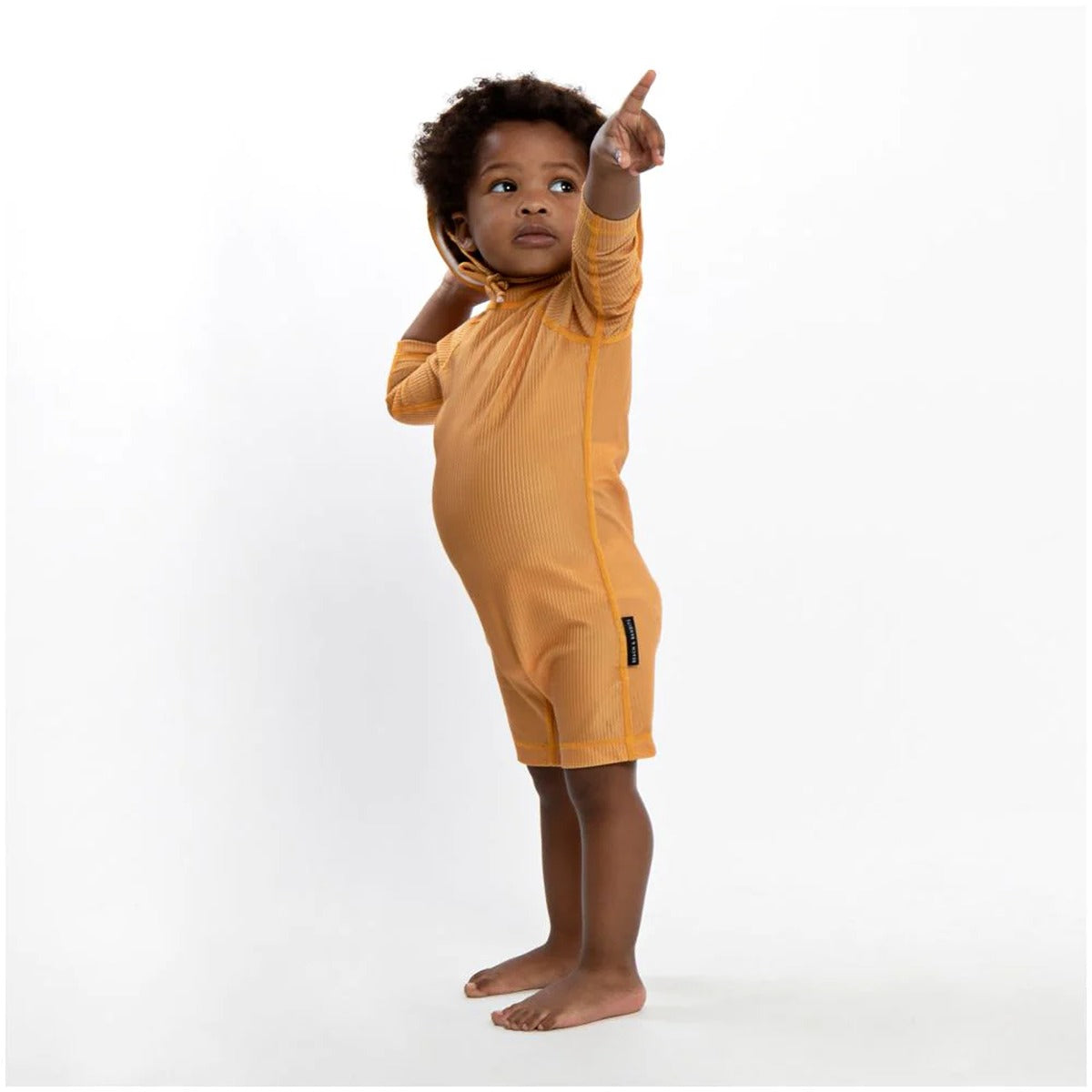 Beach&Bandits Golden Ribbed Baby Swimsuit - XXS