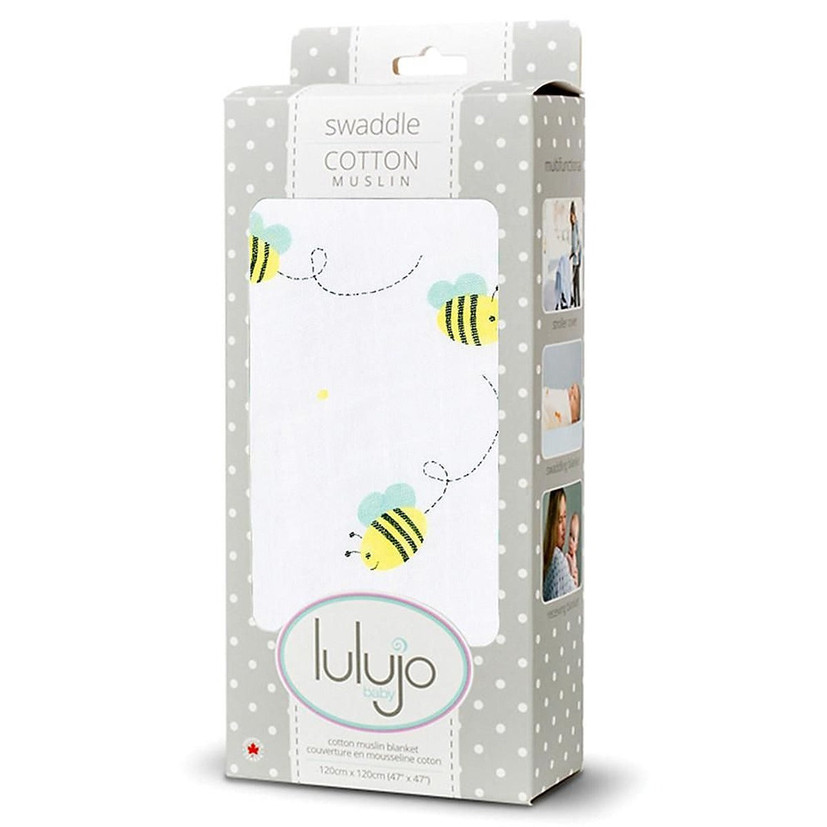 Lulujo Muslin Swaddle - Bumbling Bee