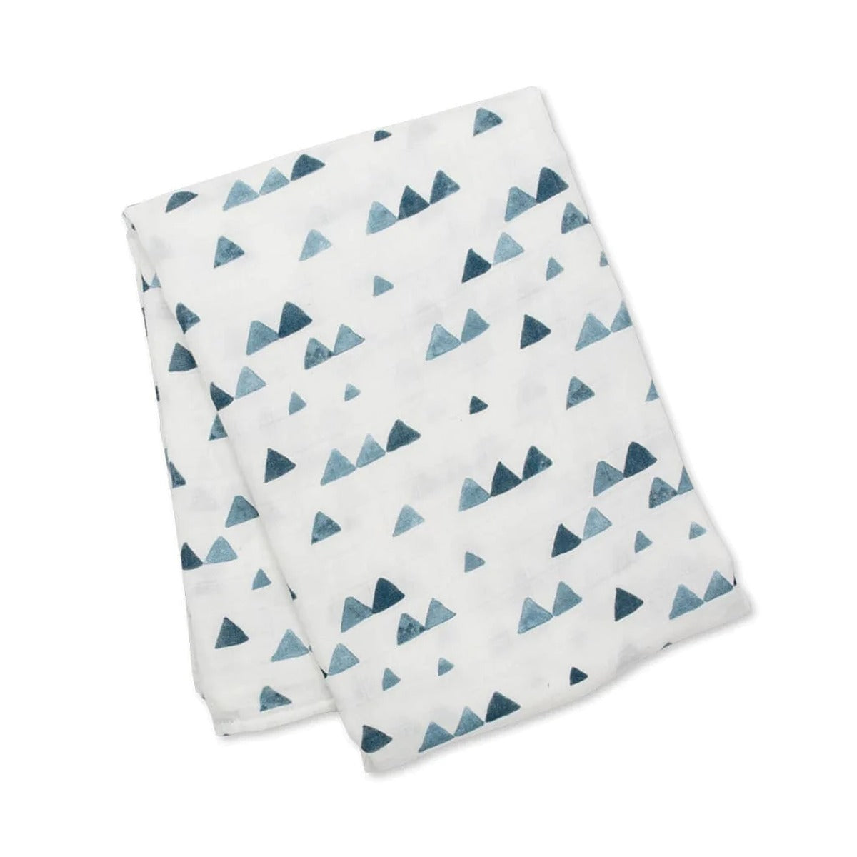 Lulujo Bamboo Swaddle - Navy Triangles