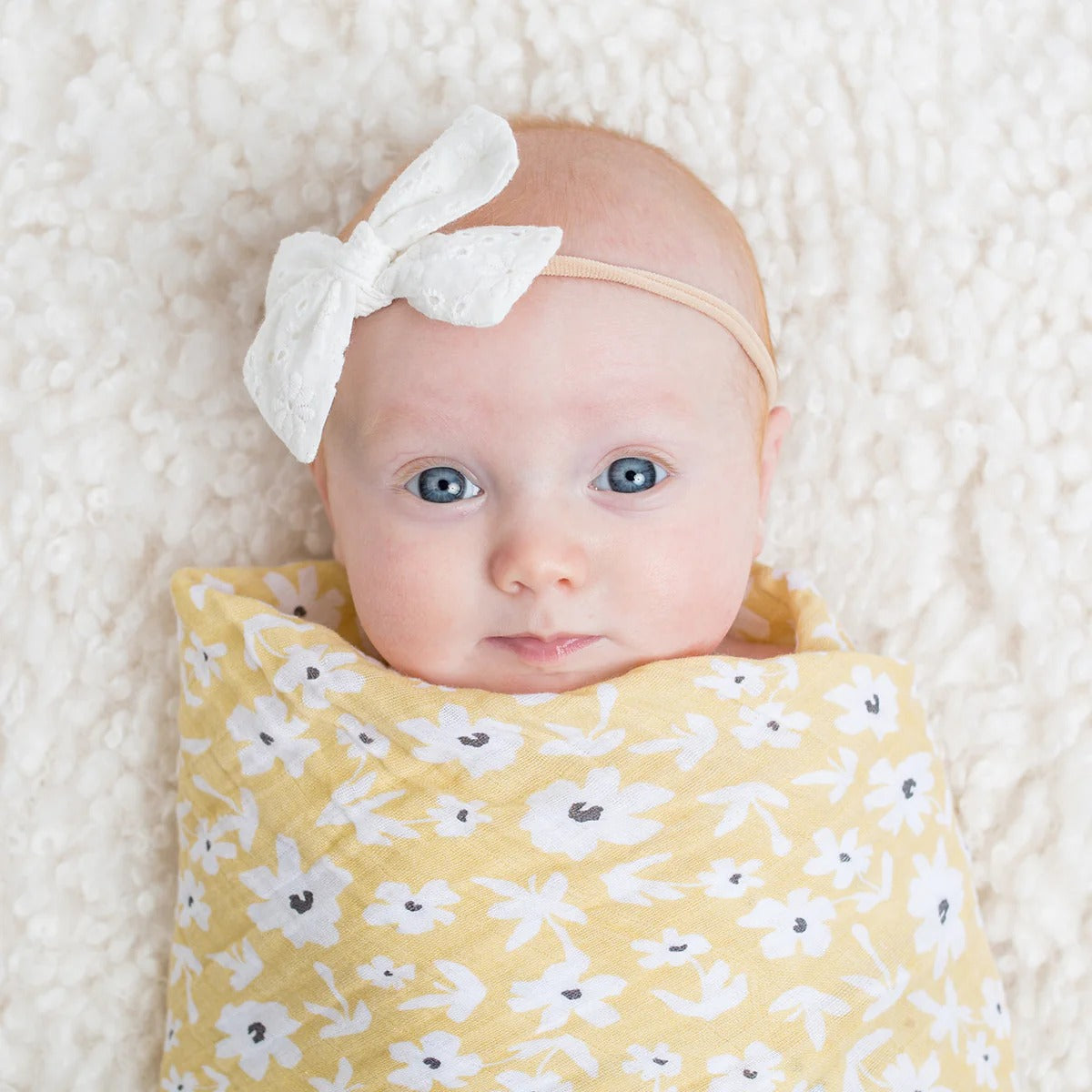 Lulujo 2-pack Cotton Swaddles - Wildflowers & Dots