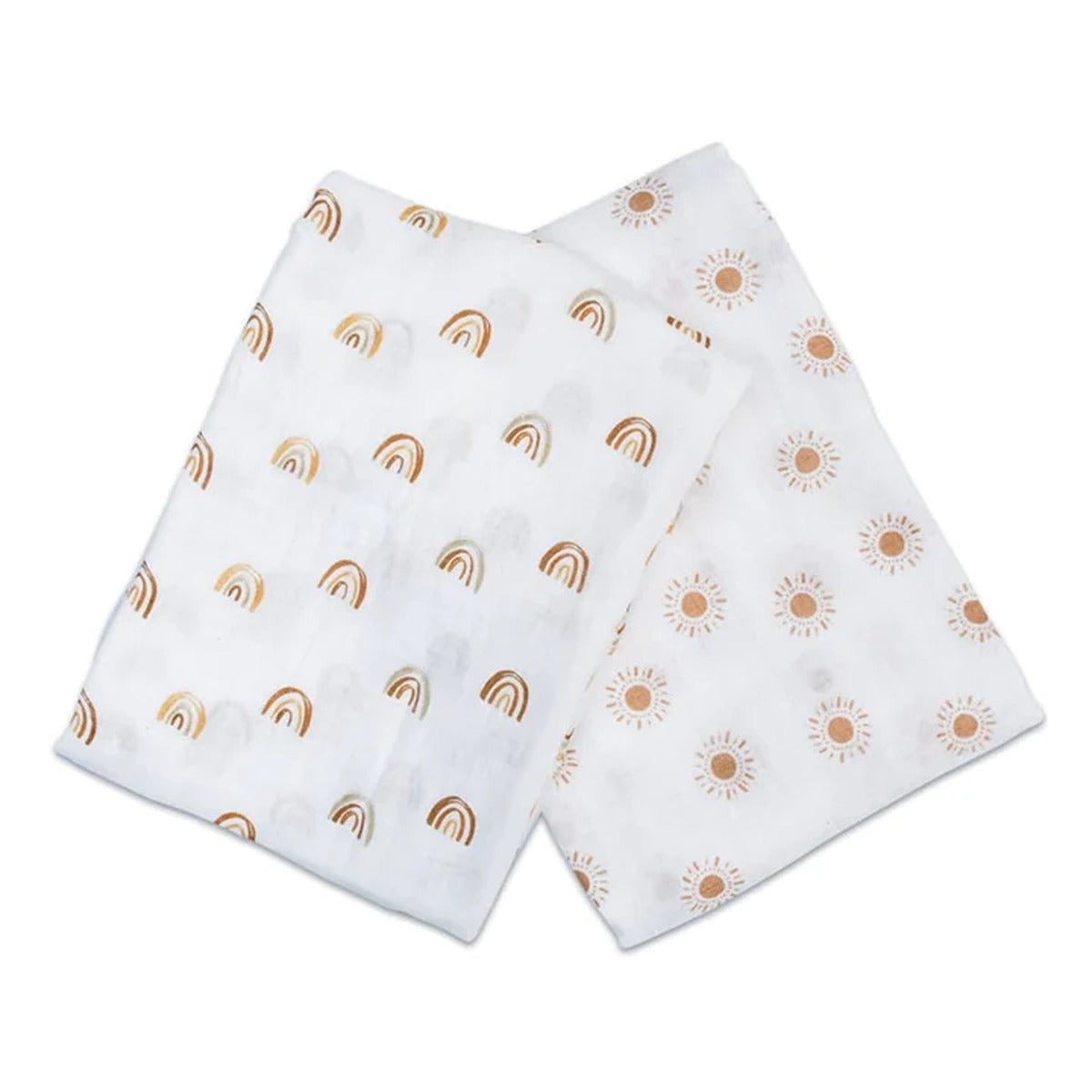 Lulujo 2-pack Cotton Swaddles - Rainbow / Suns