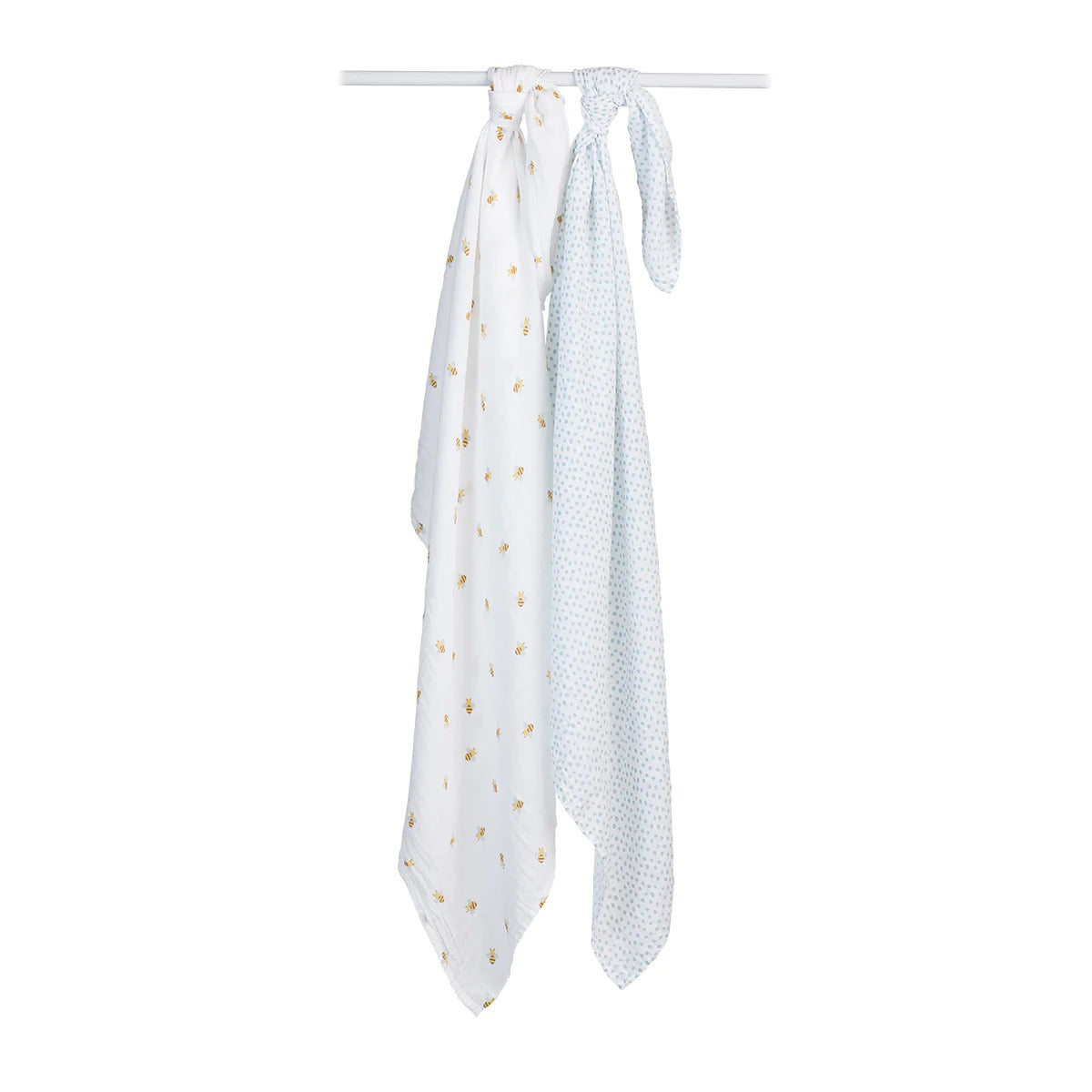 Lulujo 2-pack Cotton Swaddles - Bees & Dots