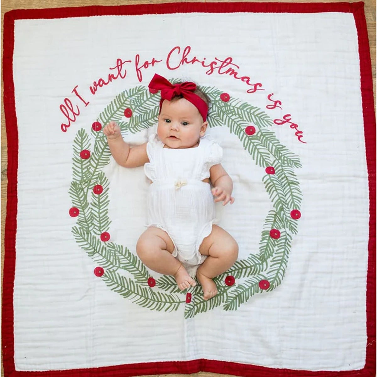 Lulujo Christmas Quilt / Gingerbread (DOUBLE SIDED)