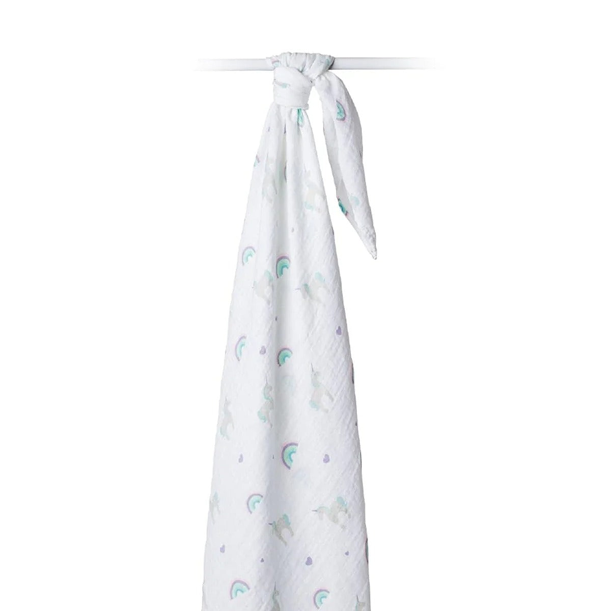 Lulujo Muslin Swaddle - Rainbows & Unicorns