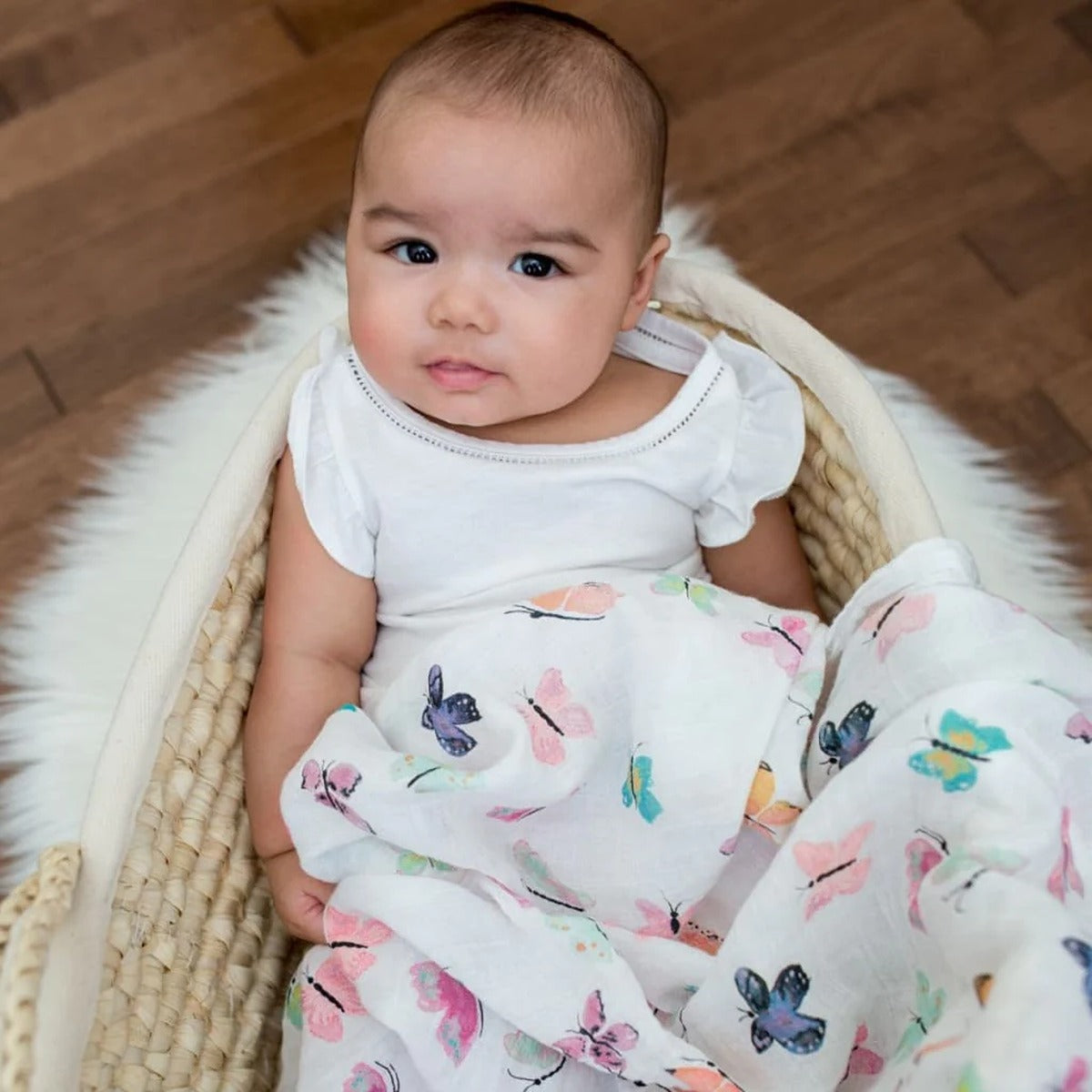 Lulujo Muslin Swaddle - Butterfly