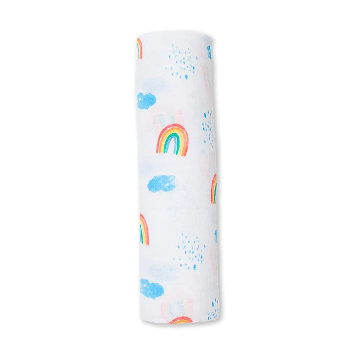 Lulujo Muslin Swaddle - Rainbow Sky