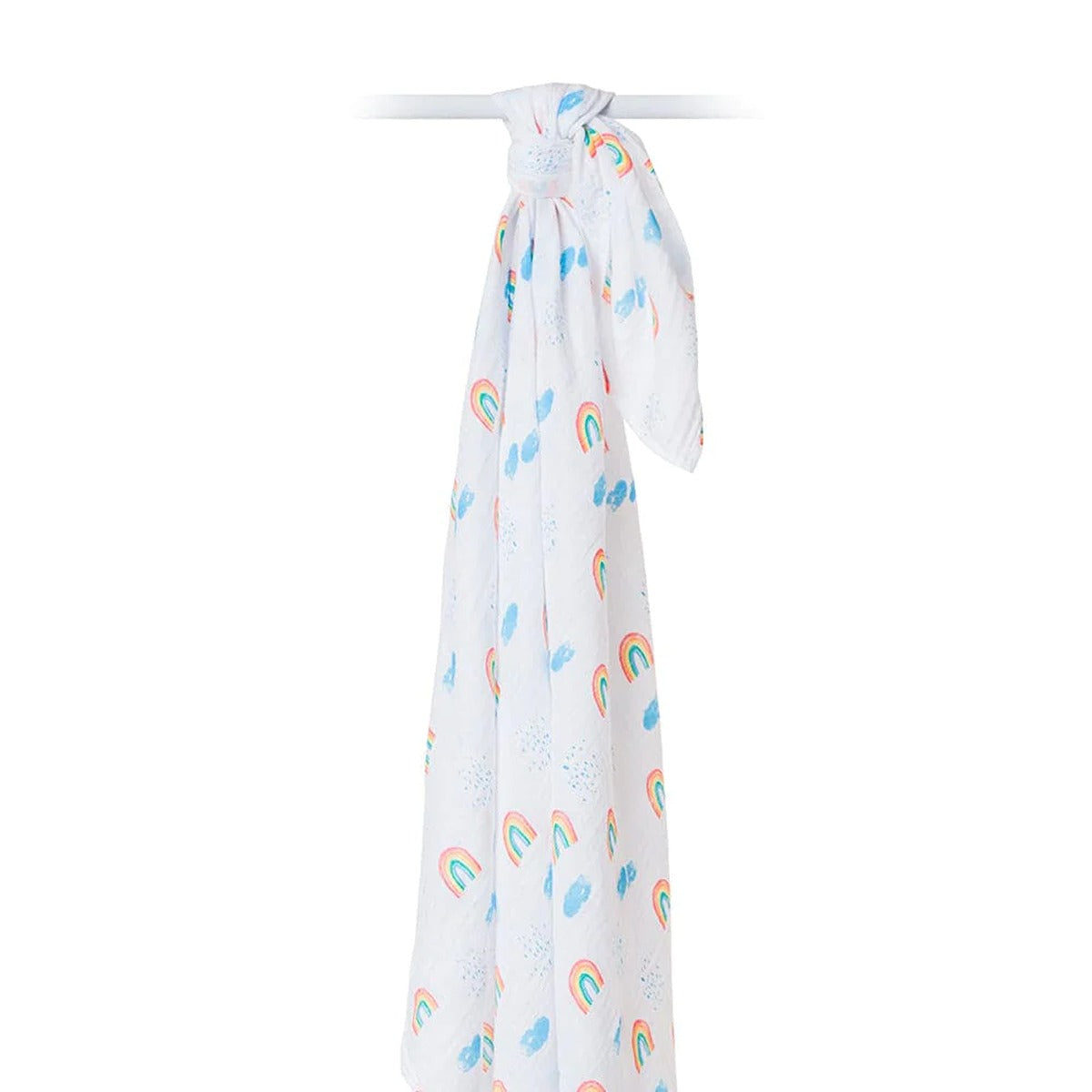 Lulujo Muslin Swaddle - Rainbow Sky