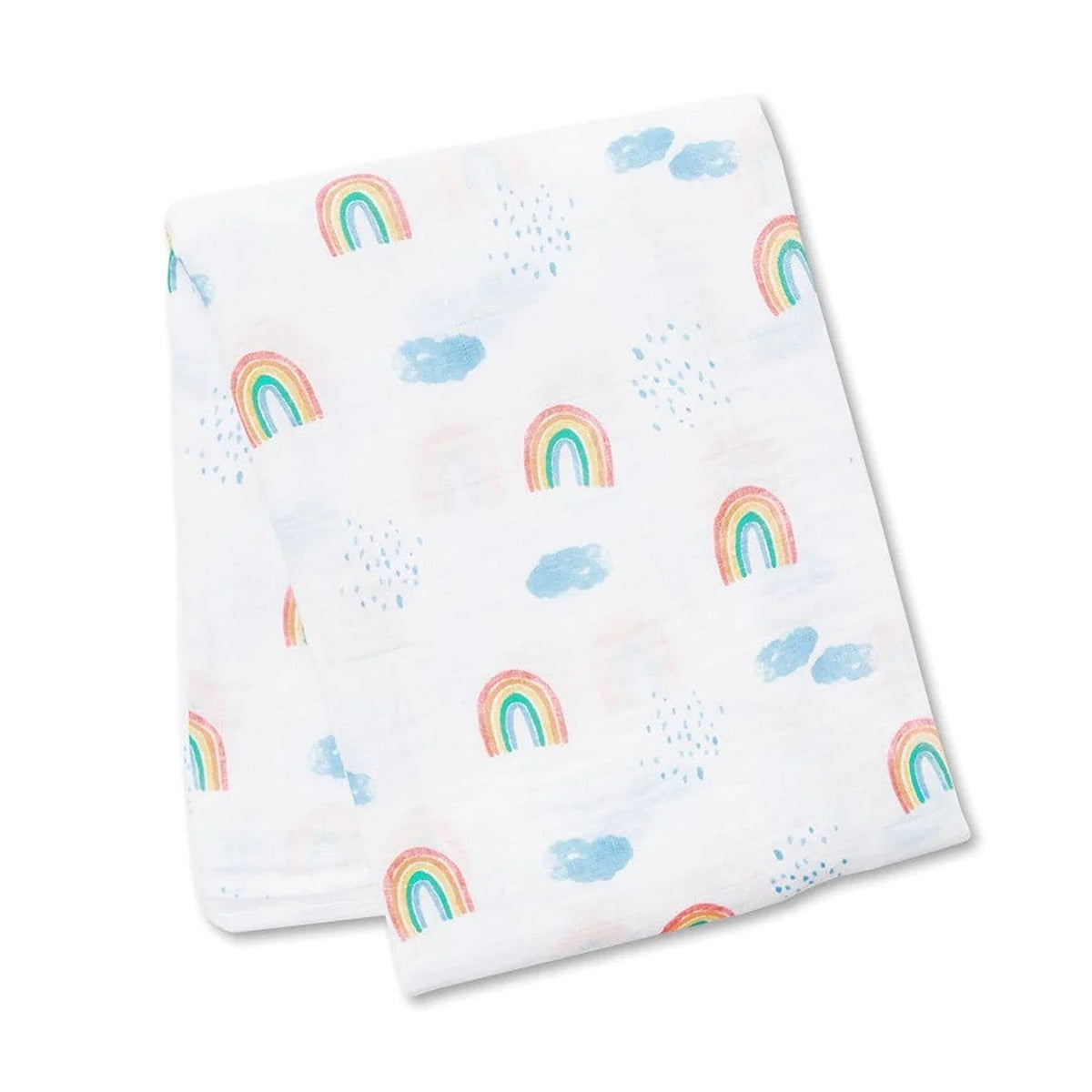 Lulujo Muslin Swaddle - Rainbow Sky