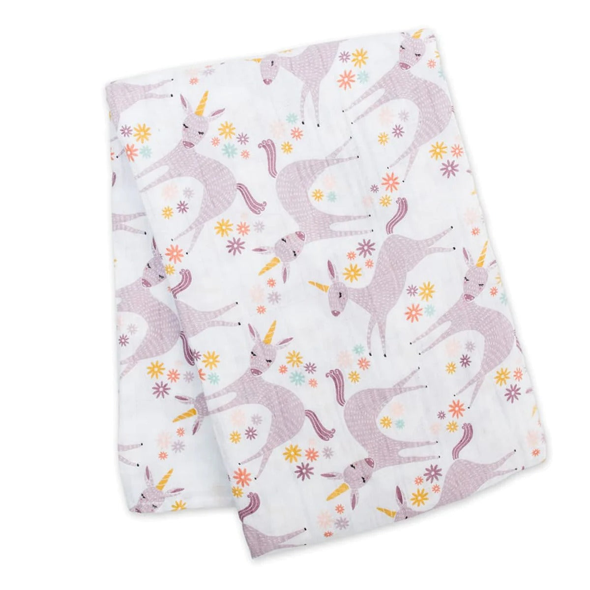 Lulujo Muslin Swaddle - Modern Unicorn