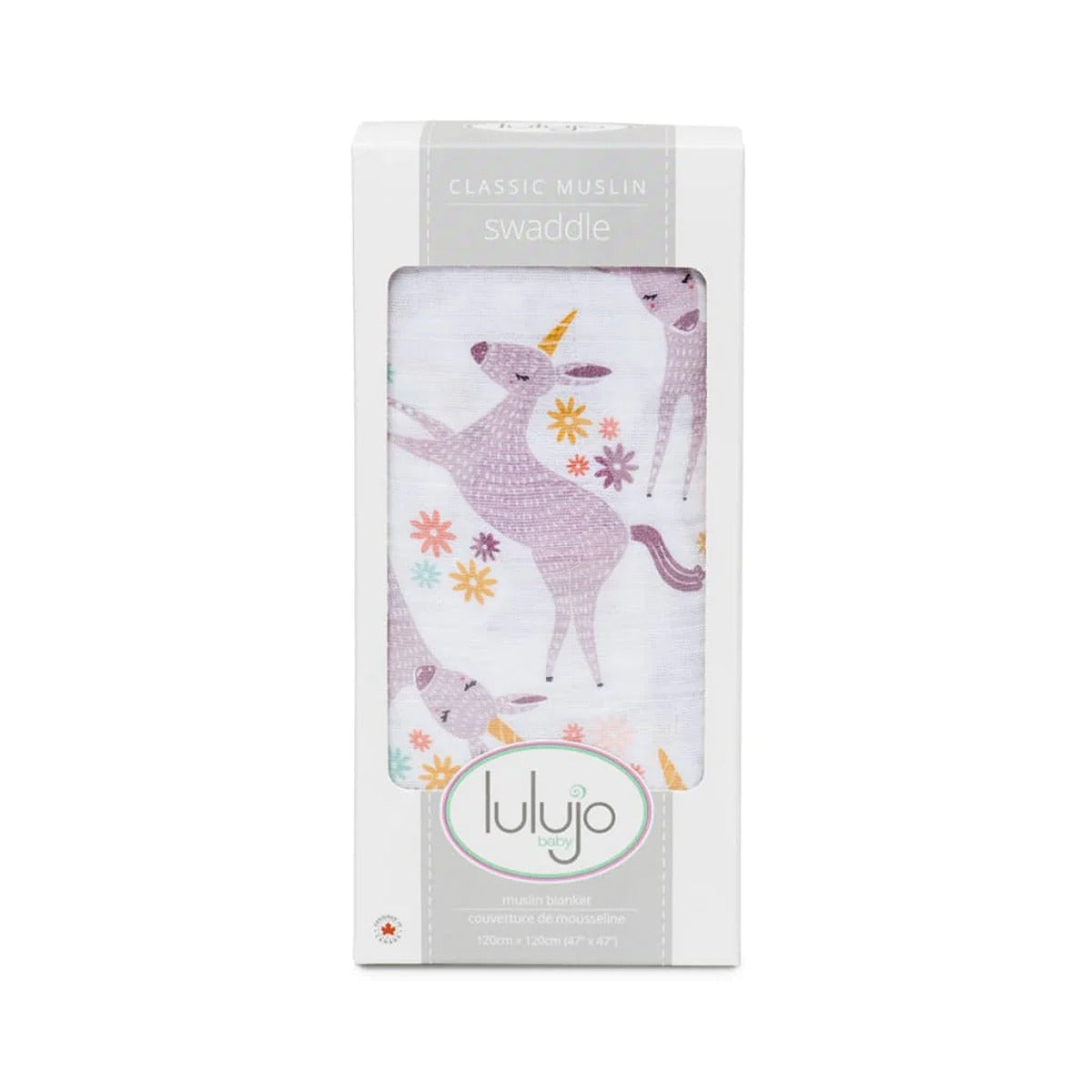 Lulujo Muslin Swaddle - Modern Unicorn