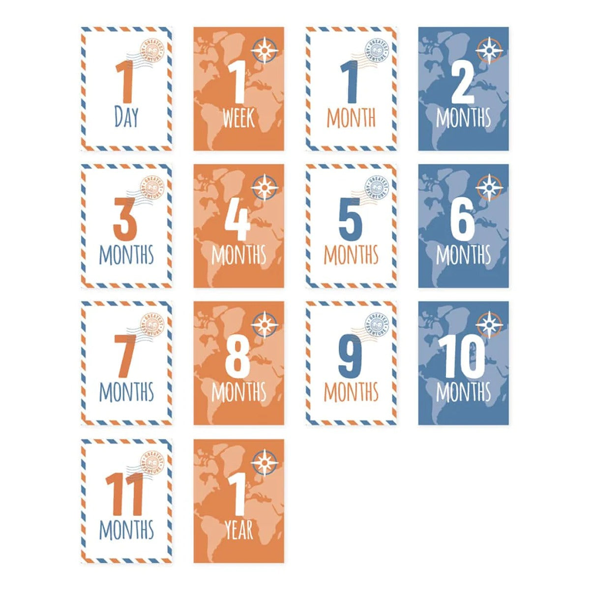 Lulujo Baby"s First Year? Blanket & Cards Set -  Greatest Adventure