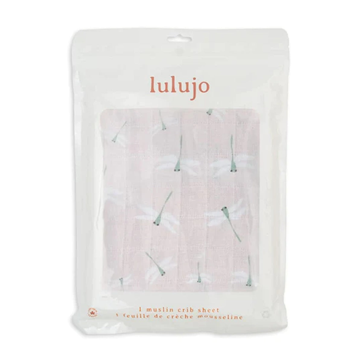 Lulujo Muslin Crib Sheet (135cm x 70cm) - Dragonfly