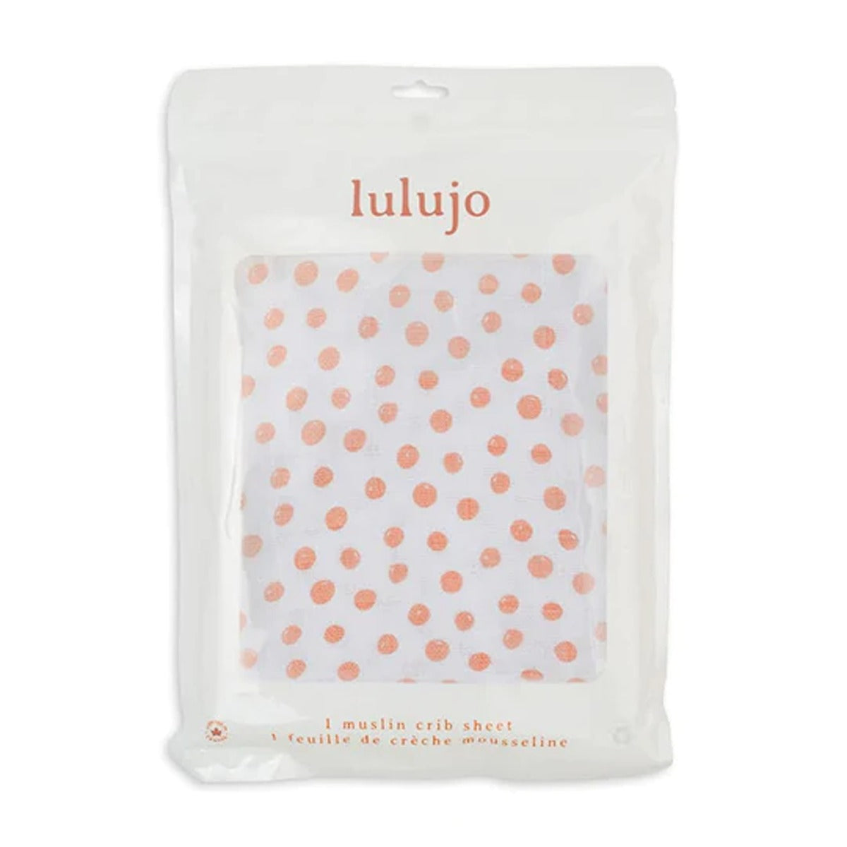 Lulujo Muslin Crib Sheet (135cm x 70cm) - Dots