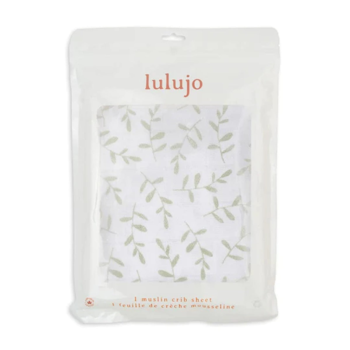 Lulujo Muslin Crib Sheet (135cm x 70cm) - Greenery