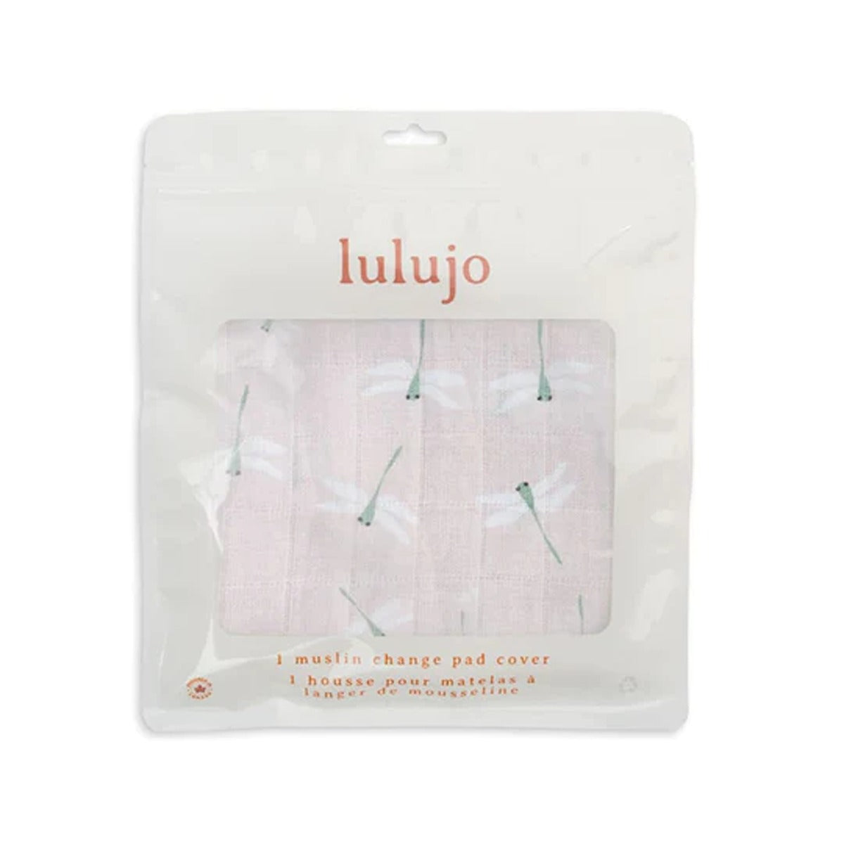 Lulujo Muslin Change Pad Cover (80cm x 40cm) - Dragonfly
