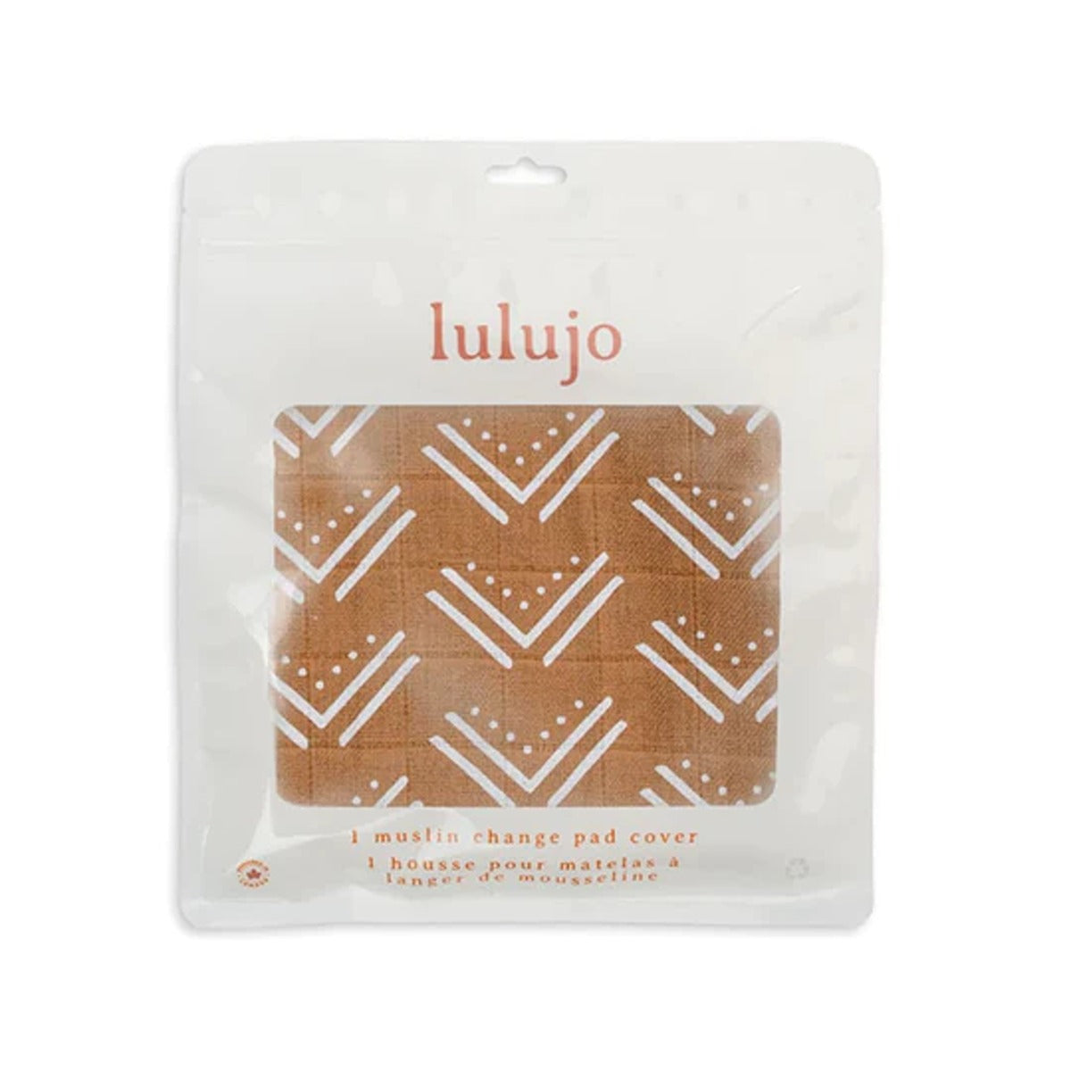 Lulujo Muslin Change Pad Cover (80cm x 40cm) - Mudcloth