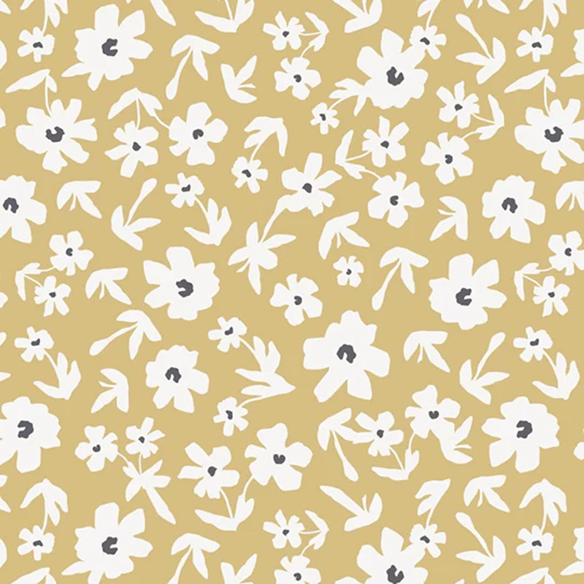 Lulujo Muslin Change Pad Cover (80cm x 40cm) - Yellow Wildflowers