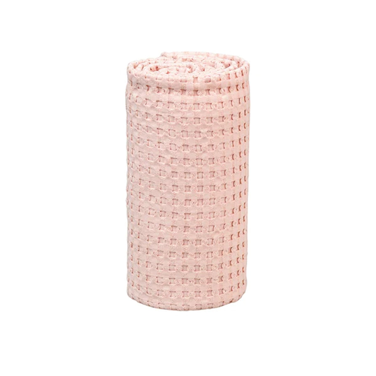 Lulujo Waffle Blanket (100cm x 80cm) - Ballet Slipper