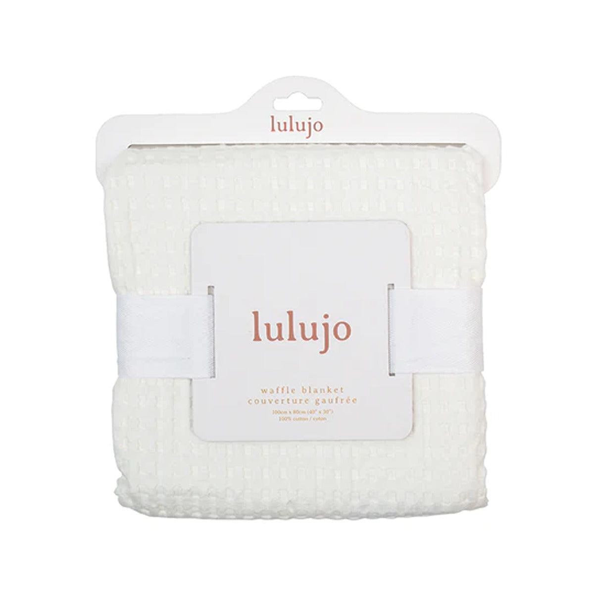 Lulujo Waffle Blanket (100cm x 80cm) - Cream Vanilla