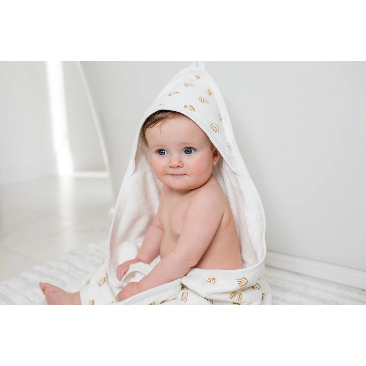 Lulujo Baby Hooded Towel - Boho Rainbow