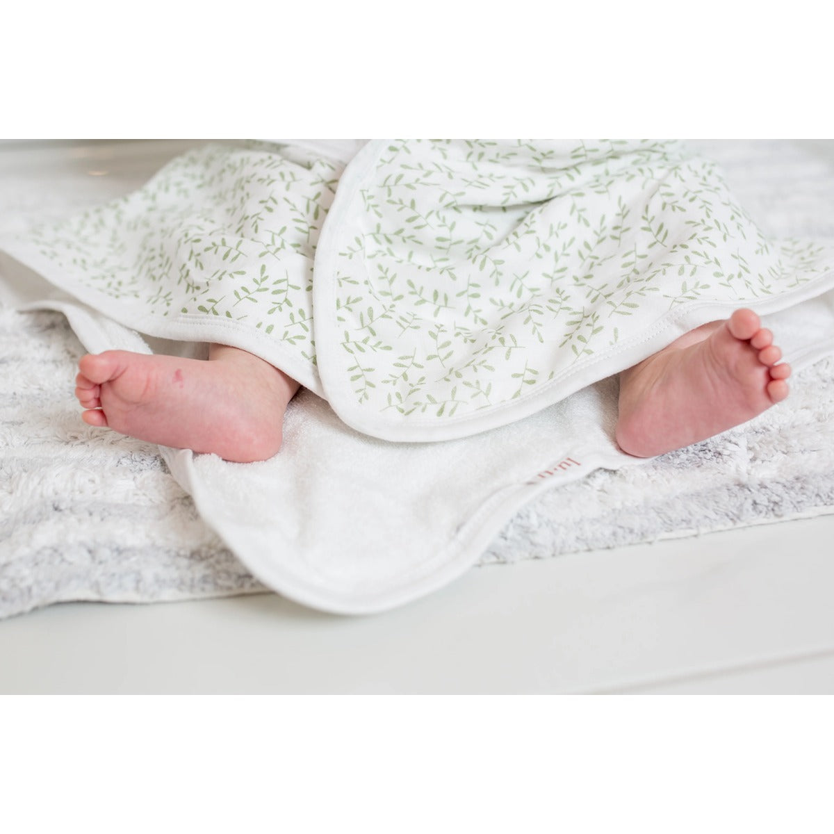 Lulujo Baby Hooded Towel - Greenery