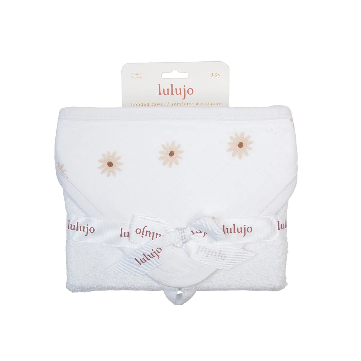 Lulujo Baby Hooded Towel - Daisies