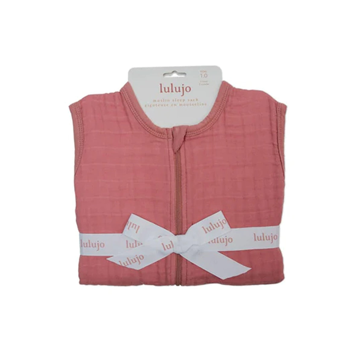 Lulujo 100% Cotton Muslin Sleep sack - Rose - Size L (12 - 18 months)