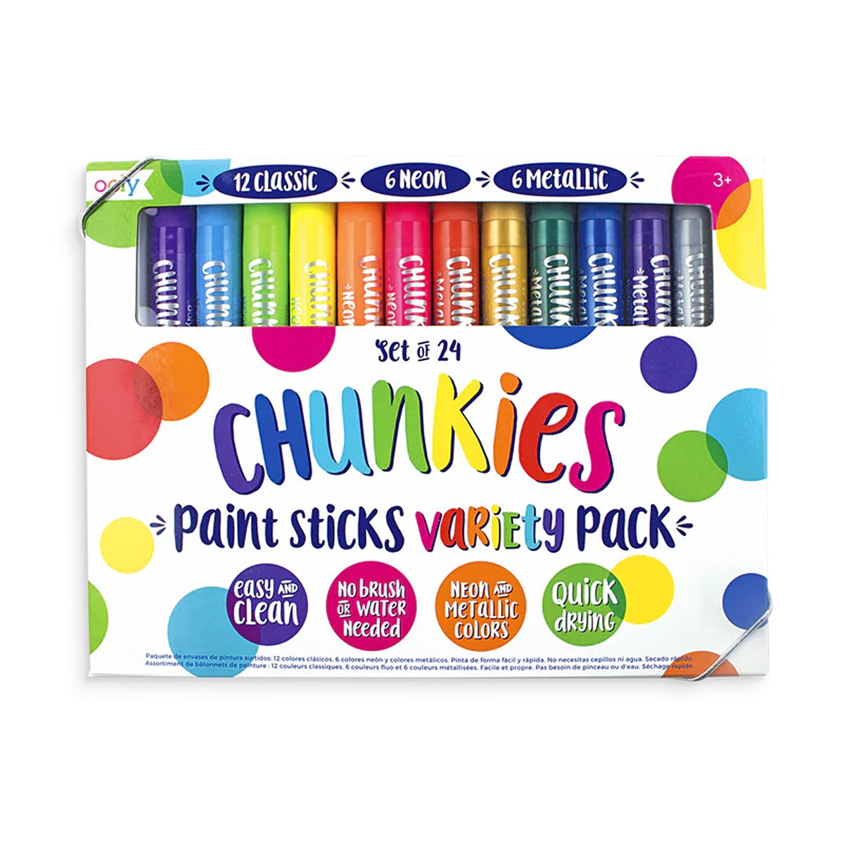 OOLY Chunkies Paint Sticks - Set of 24 - Variety Pack