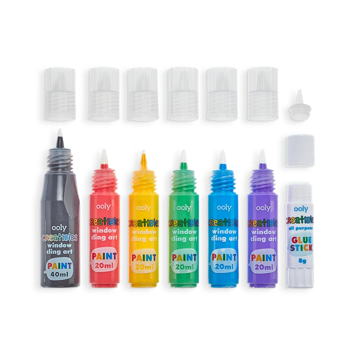 OOLY Creatibles DIY Window Cling Art Kit - 8 PC Set