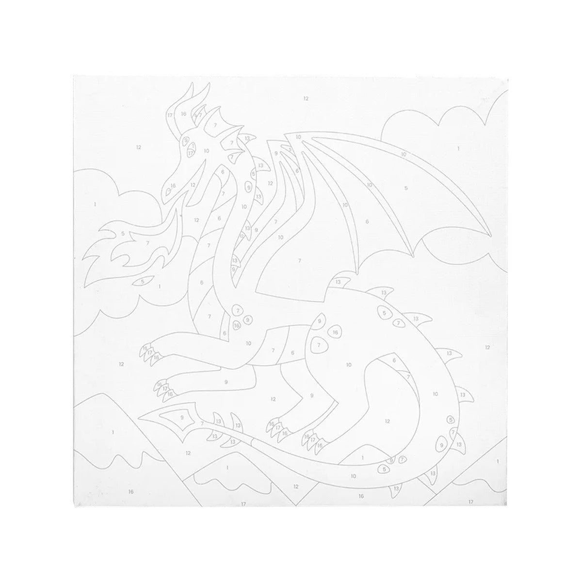 OOLY Colorific Canvas Paint by Number Kit - Fantastic Dragon