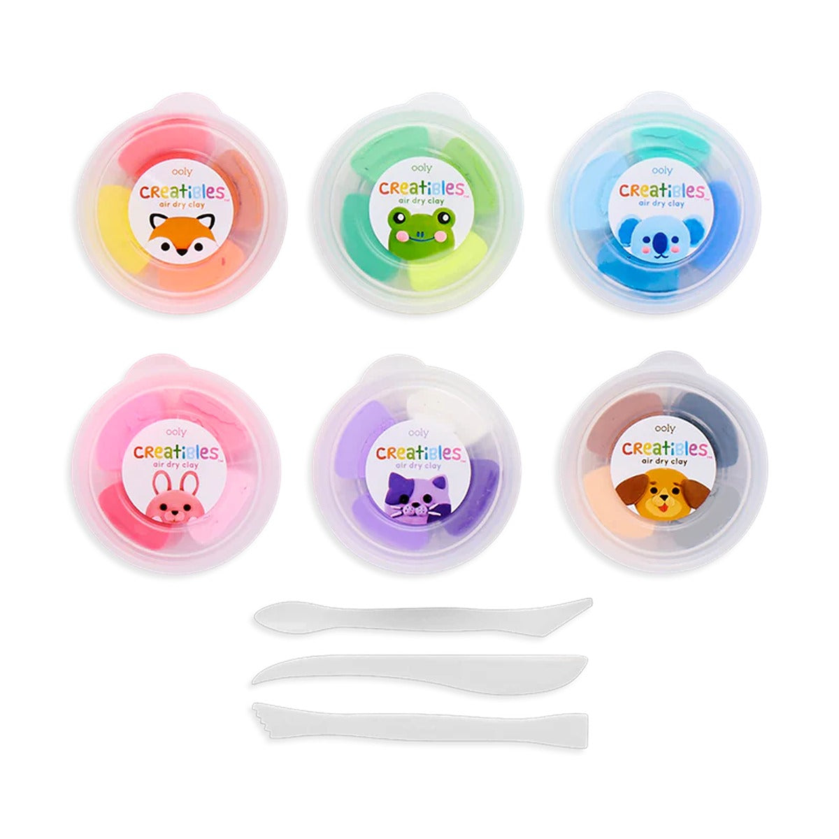 OOLY Creatibles DIY Air Dry Clay Kit - 27 Pc Set