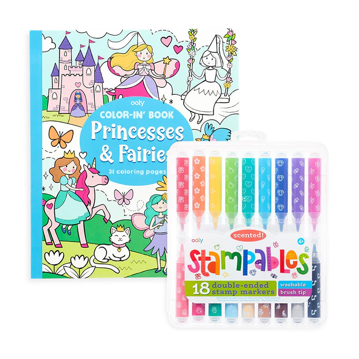 OOLY Giftables - Princesses & Fairies Stampables Coloring Pack
