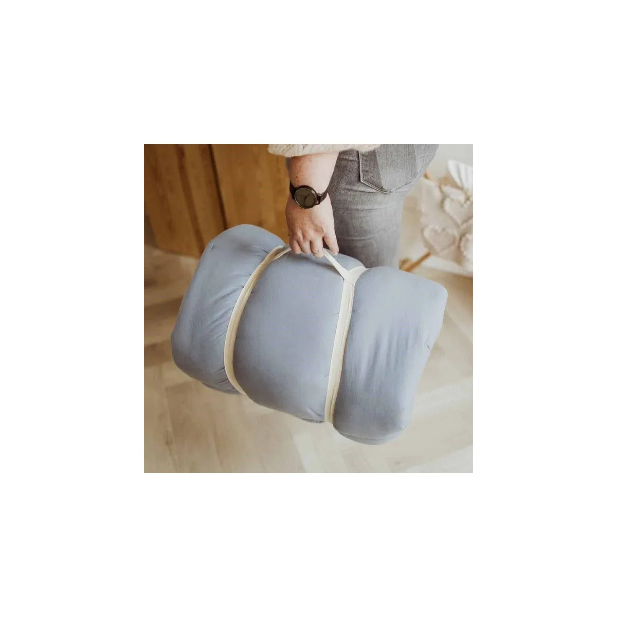 Play and Go Bloom Organic Playmat and Storage Bag - Dusty Blue