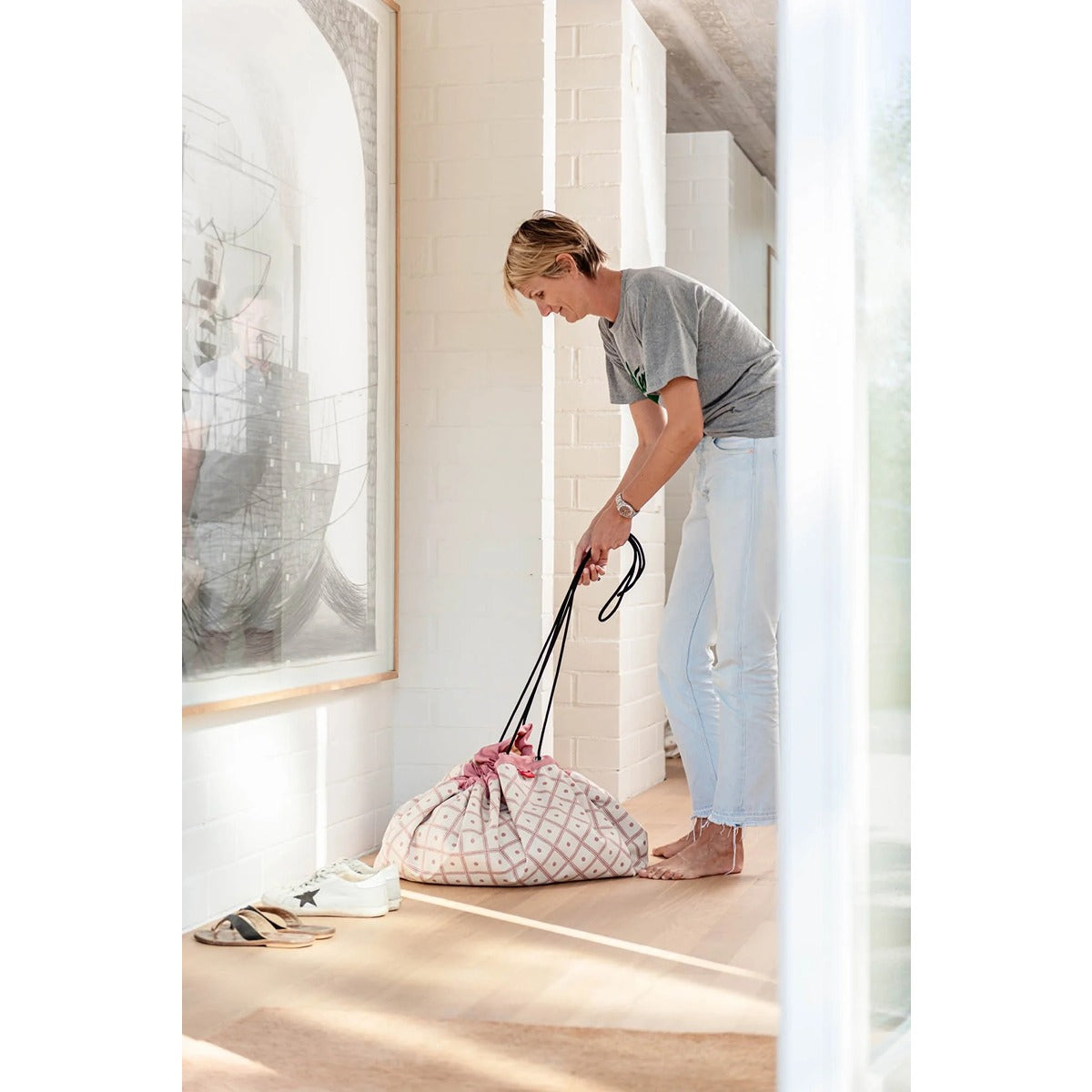 Play and Go Playmat & Storage Bag - Geo Coral