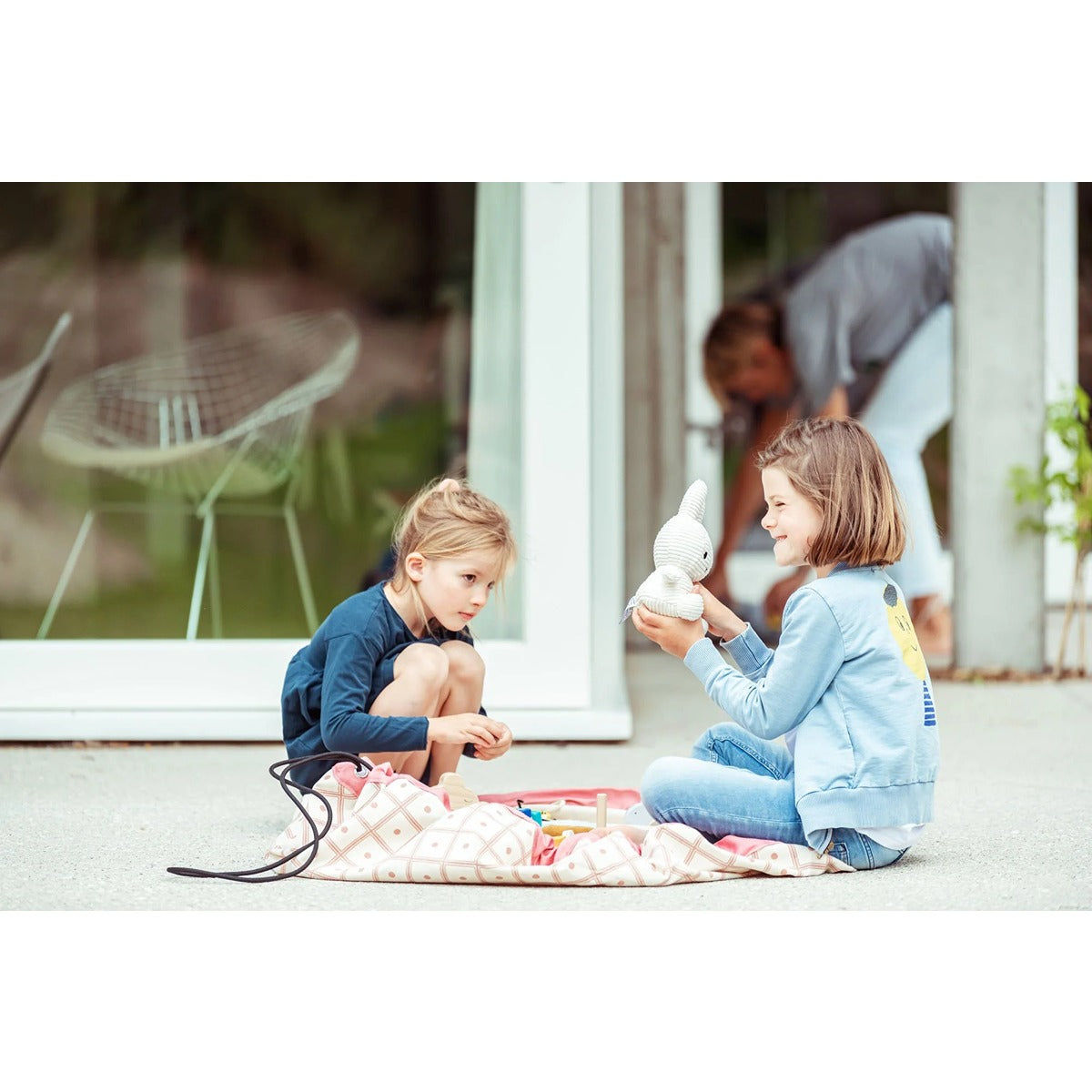 Play and Go Playmat & Storage Bag - Geo Coral