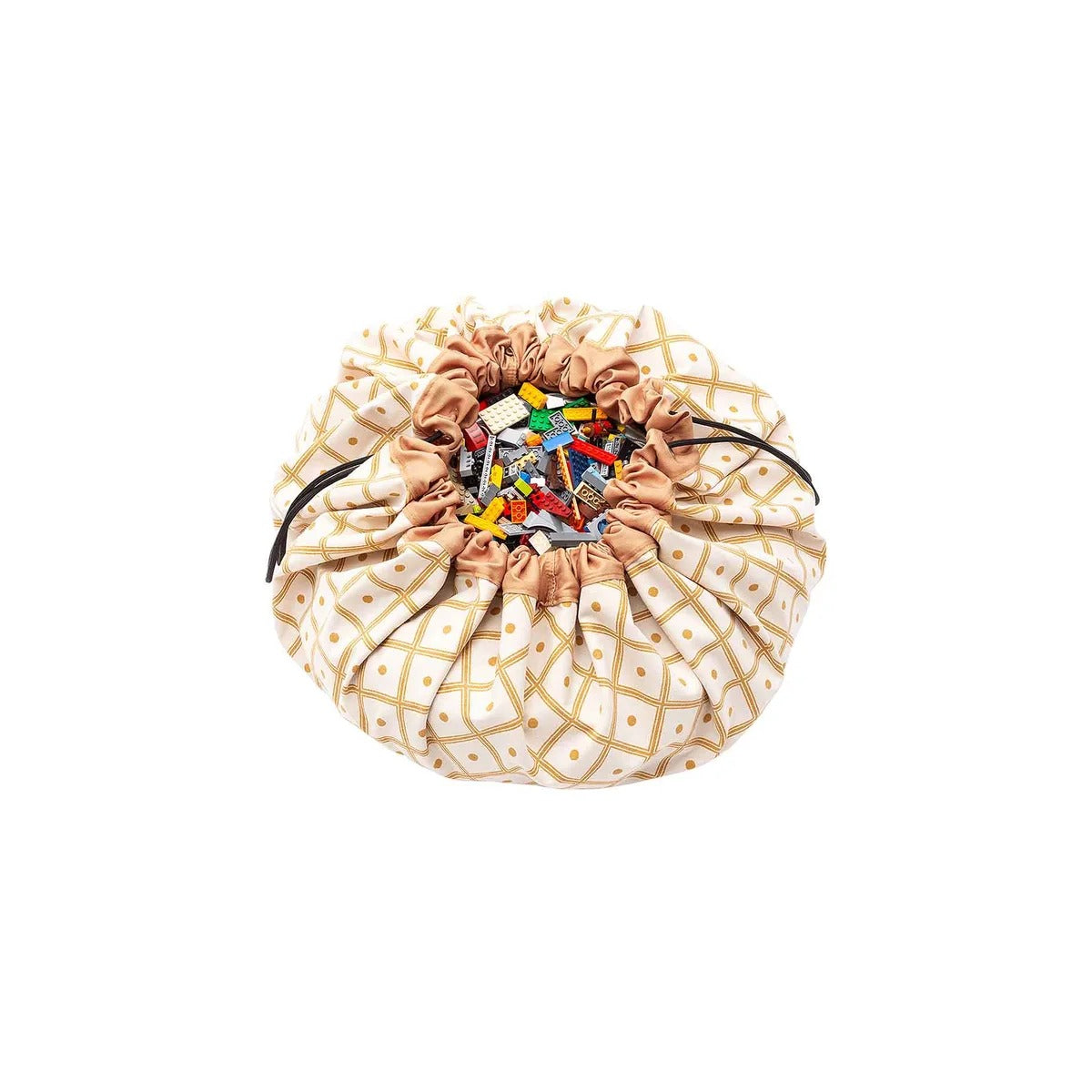 Play and Go Playmat & Storage Bag - Geo Mustard