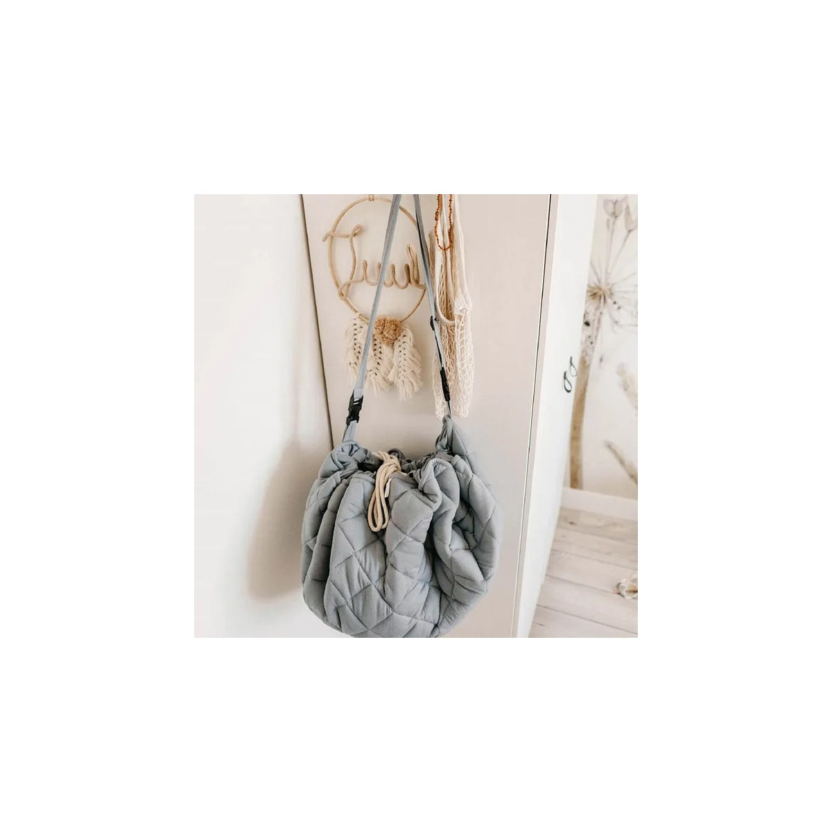 Play and Go Playmat & Storage Bag - Organic Dusty Blue