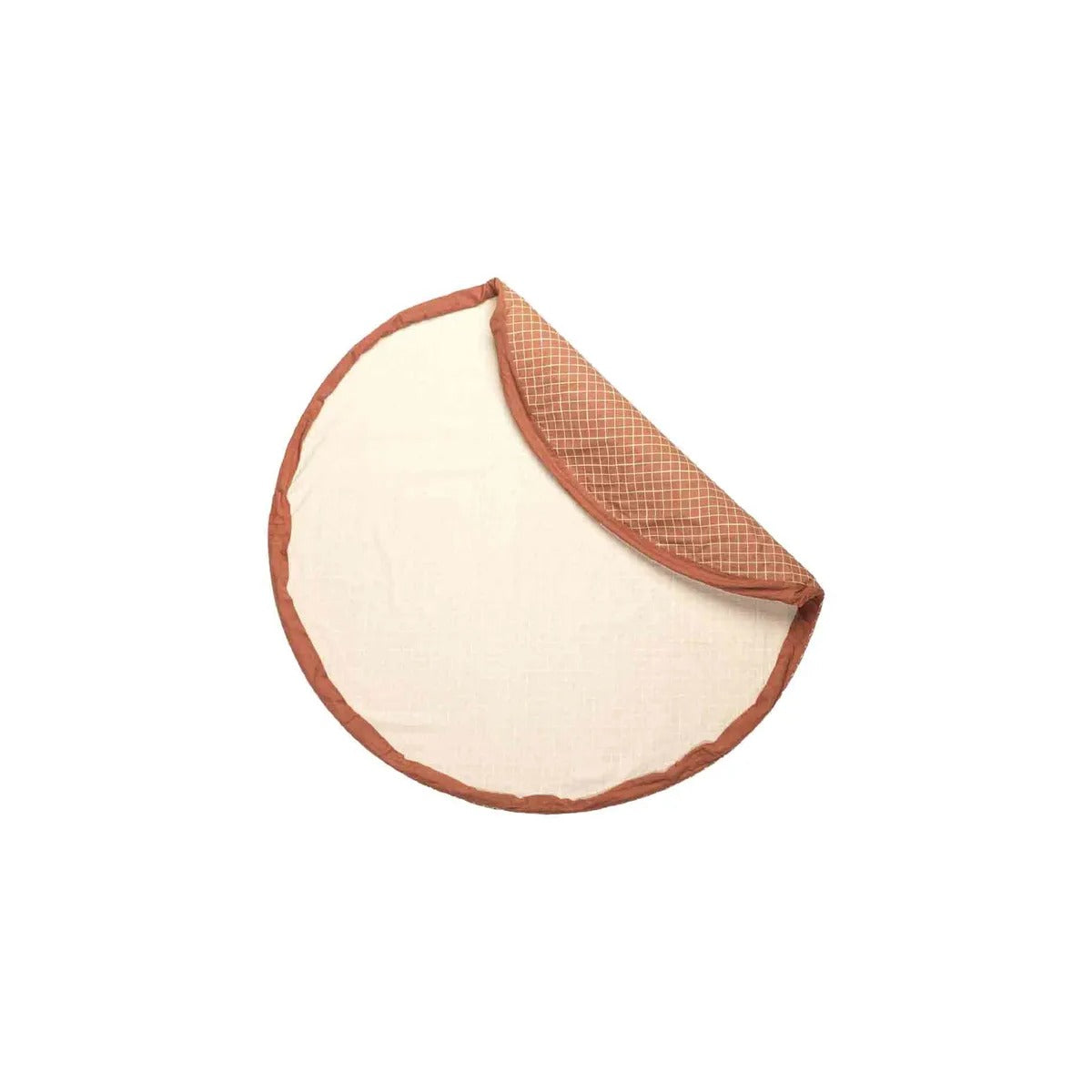 Play and Go Organic Playmat and Storage Bag - Grid Brown